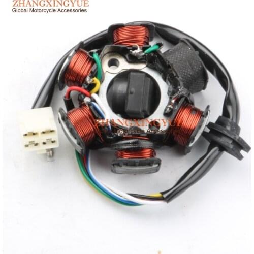 Magneto 6-Pole Stator Coil for 50 90 110 cc ATV Engine Part Scooter Dirt Bike 4 Pin