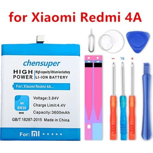 Chensuper BN30 3600mAh Battery for Xiaomi Redmi 4A Redrice 4A Hongmi 4A Batteries