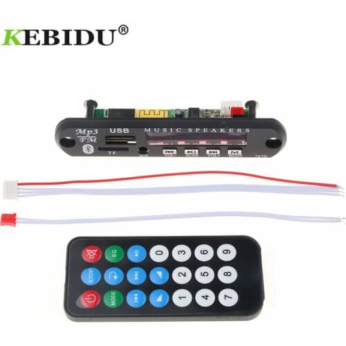 Kebidu 12V Car MP3 Decoder Bluetooth Wireless Bluetooth MP3 WMA Decoder Board Audio Module USB TF Radio For Remote Music Speaker