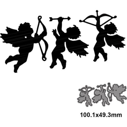 3pcs Metal cutting die cut mold Cupid Archery Wedding blessing for scrapbooking paper photo album craft template mold 2021