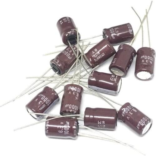 50pcs 1000uF 6.3V 8x12mm 6.3V 1000uF Super Low ESR PC Motherboard Capacitor DIP