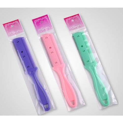 Mayitr 1pc Double Sides Hair Razor Comb Cutter Cutting Thinning Shaper Haircut Grooming Men Women Hair Trimmer Styling Combs