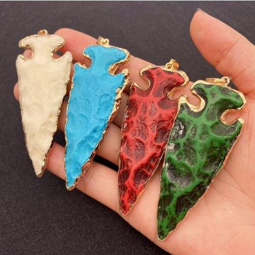 Fashion Woman Jewelry Making Pendant Tapered Resin Ox Bone Blue Green Pendant for DIY Necklace Jewelry Making Wholesale 29x74mm