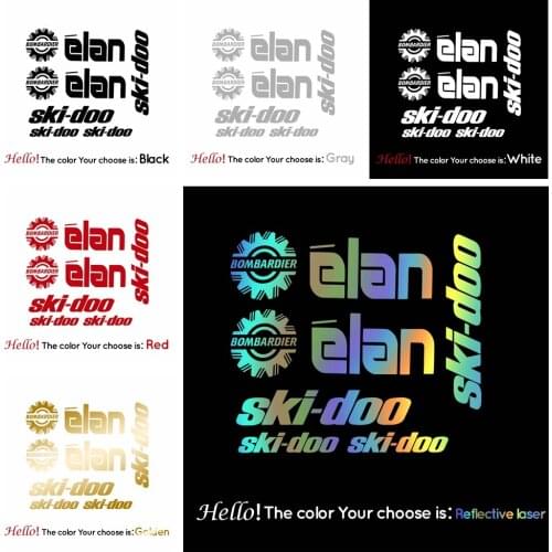 For SKIDOO BOMBARDIER ELAN HOOD CAB AND SIDE STICKER DECAL ( 5 STICKERS KIT)