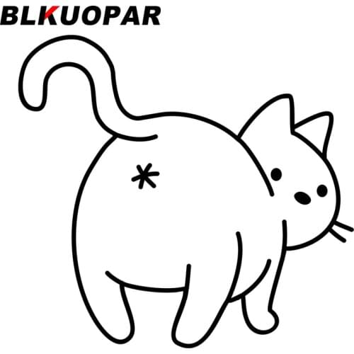 BLKUOPAR for Cat Ass Car Stickers Simple Creative Decals Anime Scratch-Proof Refrigerator Motorcycle Decals Car Styling