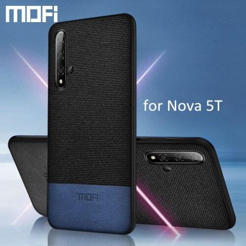 For Huawei Nova 5t Case Cover Shockproof MOFi Original Nova 5 t Back Fabric Hard Protective Capas Nova 5t Anti-Knock Case