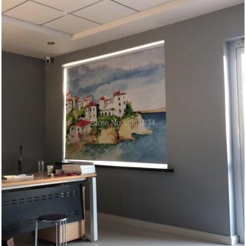 Seaside Villa pattern rolling screen roller blind for roller shutters Shutter shade and shading for office/Bedroom/bathroom