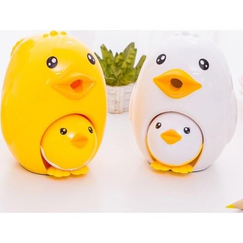 Cute Kawaii Chick Animal Style Pencil Sharpener Novelty Hand Mechanical Stationery Pencil Sharpeners Tool for School Student