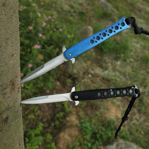 Blue/Black Swordfish Foldable Pocket Knife,Outdoor Portable Little Knife With Aluminum Aandle,Multi-Purpose Tool Universal Knife