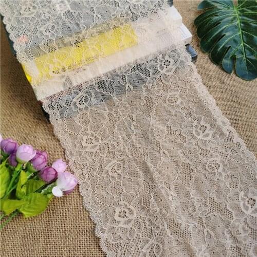 E1002-1 22cm Stretch and widen lace lace cloth dress trousers skirt hem decoration hollow lace edge black and white accessories