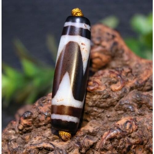 Treasure Unique Magic Energy Tibetan Old Agate Sharp Tiger Tooth dZi Bead Amulet Pendant UPD0407A Timestown UPD210106A