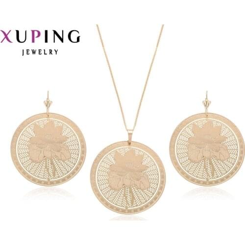 Xuping Fashion Chinese New Style Jewelry Set Charm Gold Color Plated For Women Valentines Day Gifts 60212