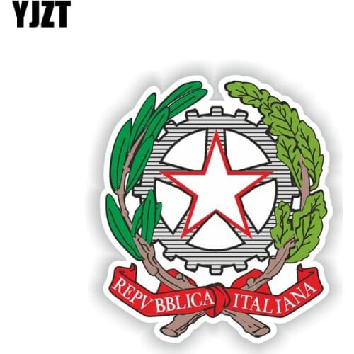 YJZT 9.8CM*11.5CM Car Accessories Repubblica Italiana Coat Of Arms Decal Car Sticker 6-2146