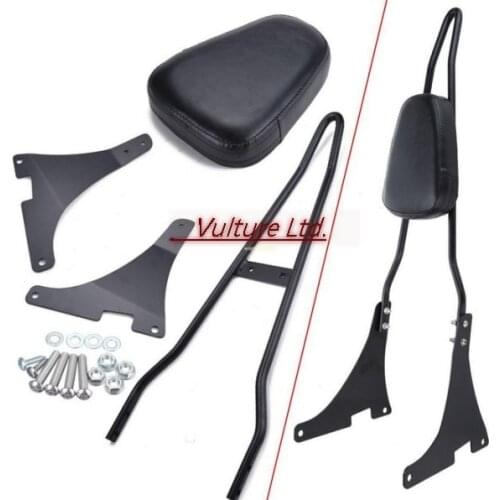 Black Motocycle Rear Backrest Sissy Bar For Harley Davidson XL883C R XL1200R C XL1200S XLH883