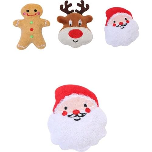 1 Pcs Christmas Pet Dog Toys Santa Claus Toys Chew Cat Plush Toys For Dogs Cute Biting Rope Sound Toys Pet Cat Toys Cocina