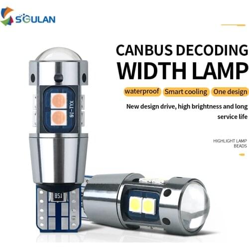 2 Pcs 12-24v Canbus LED 3030 9SMD T10 W5W 194 LED Car Bulb No Error High Bright Vehicle Tail Light Side Marker Lamp For Auto 12V