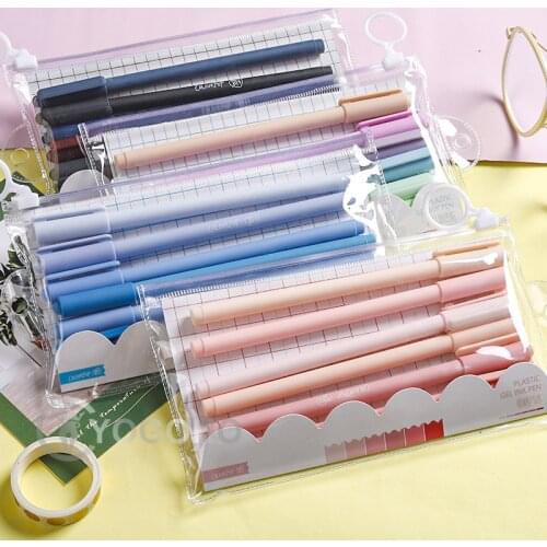 24 Colors Creative cute morandi Simple small fresh gel pen kawaii Quick drying Cap neutral pen journal supplies