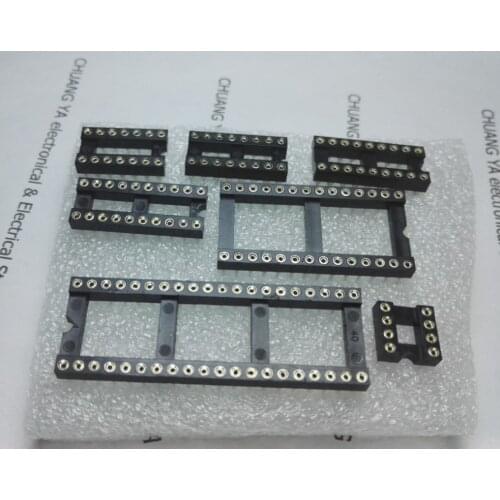 6P 8P 14P 16P 18P 20P 24P 28 40Pin DIP circular or Square hole IC socket seat Chip base / Narrow or wide body