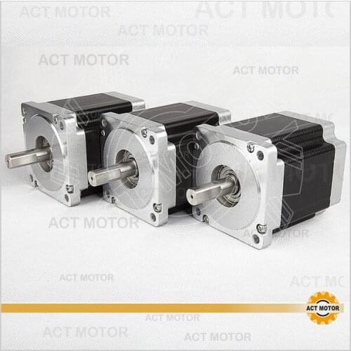ACT Motor 3PCS Nema34 Stepper Motor 34HS9820 890oz-in 98mm 2A 8-Lead Single Shaft CE ISO ROHS Medical CNC US CA UK DE JP Free