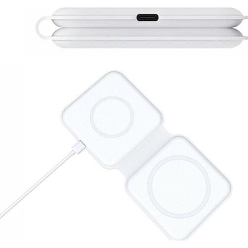 2-in-1 Wireless Charger Desktop Portable Dock Station Wireless Mobile Phone Chargers Phone Charging Pad For iPhone Accessories