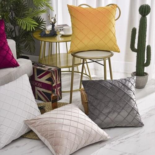 Home Decorative cushion cover Nordic Pillowcase Plaid Cushion Pillow Cover Decorative Fashion Design Solid Color Cushion Cover