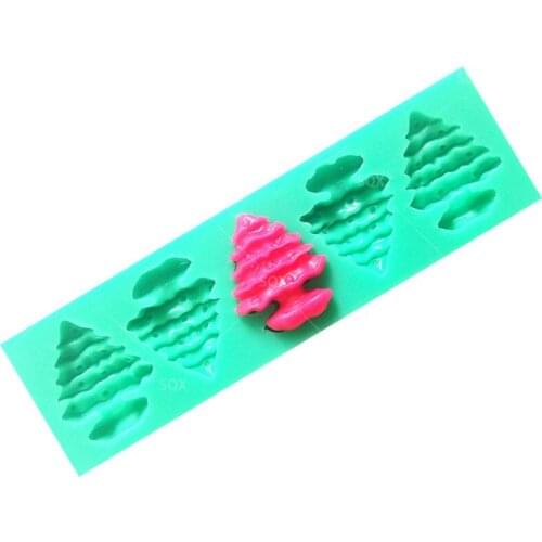Christmas Trees Shape Fondant Cake Decorating Lace Mold Silicone Decoration Mold Christmas Cake Decoration Mold SQ15134