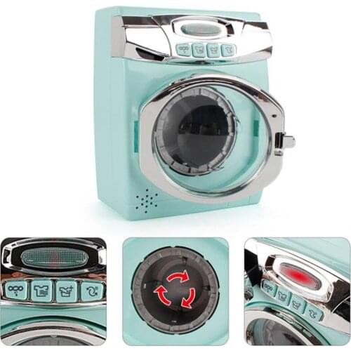 NEW Pretend Play Girl Boy Furniture Toys Mini Simulation Washing Machine Stove Oven With Light Sound Kids Educational Toys