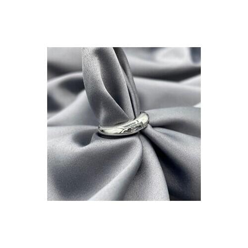 Rodhium Plated Baget Cubic Zirconia Curved Ring