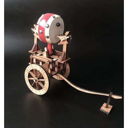 China Ancient Record Mileage Drum Car Model Wooden Parent-child Interaction Toys Models Gift Accept Drop Shipping