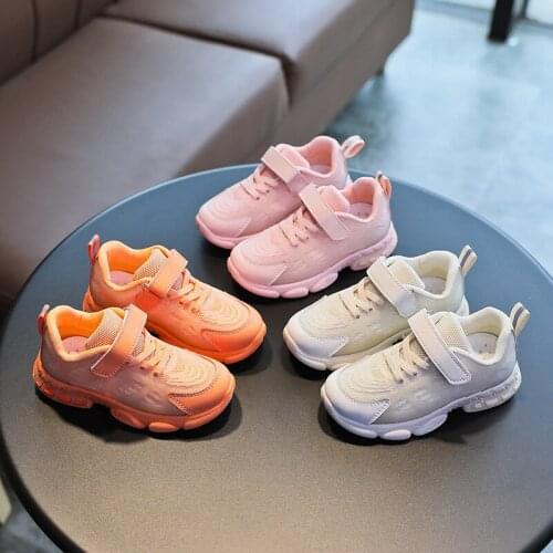 2020 Autumn New Children Sports Shoes All Shoes Luminous Boys Running Shoes Non-Slip Girls' Casual Shoes