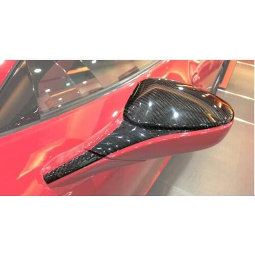 Rear View Mirror Covers Caps for Ferrari 488 2016 - 2018 Carbon Fiber Mirror