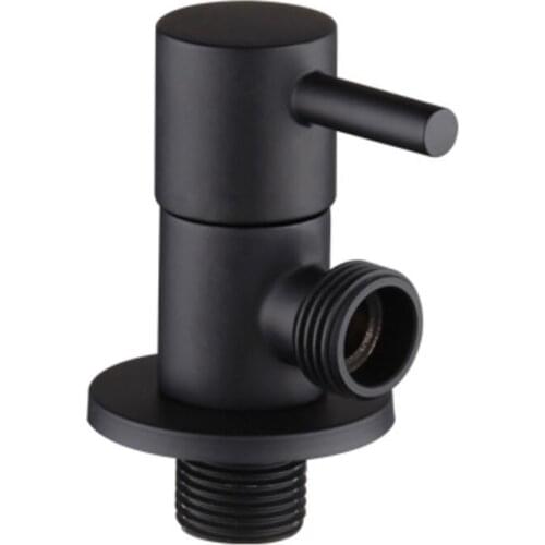 Brass copper Plumbing Valve Wall Outlet Male G1/2" Black Faucets Shower brass Angle Valve Bath Bathroom Accessories AG888
