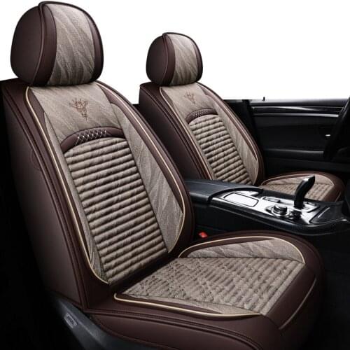 ZHOUSHENGLEE Linen Flax Car Seat Cover for DS all models DS-5 DS-6 DS-5LS car accessories auto cushion protector auto styling