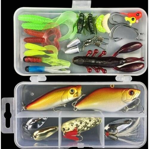 Multifunctional Soft Fishing Lure Box Fake Bait Artificial Swim bait Fishing Lure Set Hook Kit 28/88/105/106pcs/Set