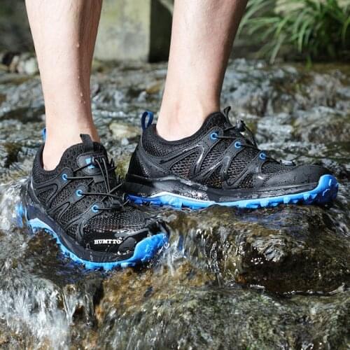 HUMTTO Brand Summer Trekking Shoes for Men Hiking Sneakers New Breathable Outdoor Sandals Man Climbing Walking Water Shoes Mens