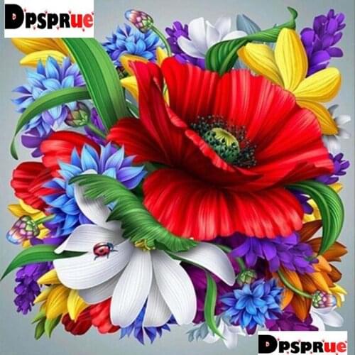 Dpsprue Full 5d Diy Diamond Painting Cross Stitch Flower Diamond Embroidery Kit Mosaic Home Wall Artworks Decor Gift 004
