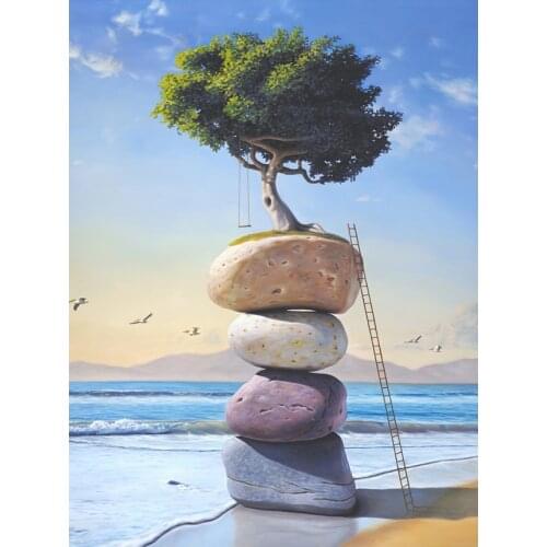 5D DIY Diamond Painting Landscape Cross Stitch Kit Full Drill Embroidery Mosaic Art Picture of Rhinestones Home Wall Decor Sale