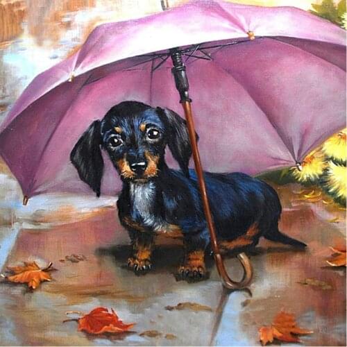 New 5D Diamond Embroidery Dachshund Dog Rhinestone Painting DIY Home Decor Diamond Painting