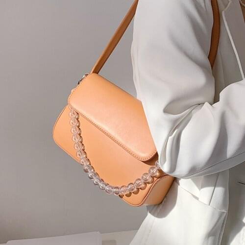 Solid Color Square Armpit Bag 2021 Fashion New High-quality PU Leather Womens Designer Handbag Casual Shoulder Messenger Bag