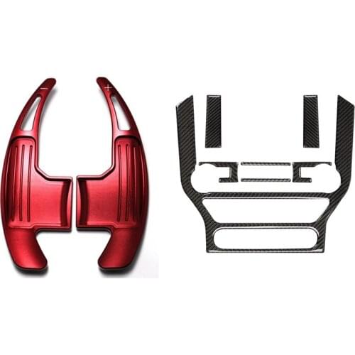 Steering Wheel Paddle Shifter Direct for 2015-2019 Ford Mustang & Stickers Decals Central Control Panel Cover