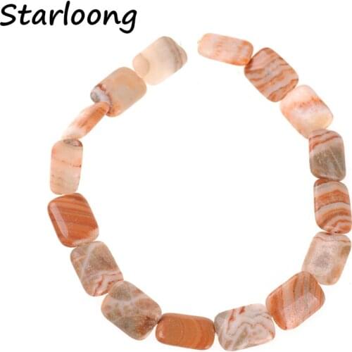 Rectangle Natural Rough Stone Red Agates Stripe Slice Slab Loose Strand Spacer Beads Chips For Jewelry Making Necklace Bracelet