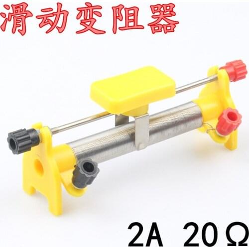 Sliding Rheostat 20 Ohm 2 Amp Adjustable Sliding Rheostat Junior High School Physics Experiment Teaching Instrument Rheostat