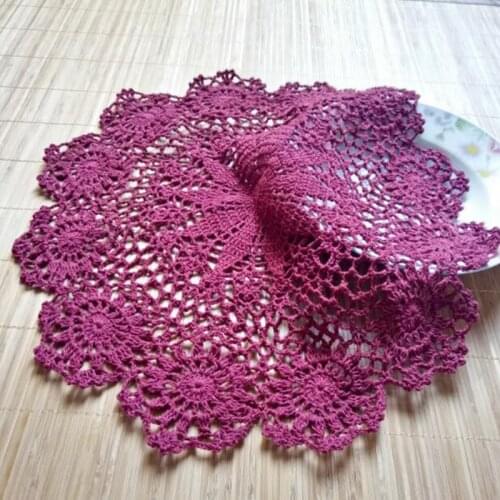 Luxury Lace Cotton Table Place Mat Cloth Kitchen Crochet Dining Coffee Placemat Doily Tea Cup Mug Christmas Coaster Drink Pad