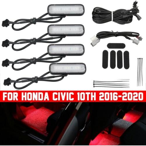 Led Car Foot Ambient Light Refit Automatic Interior Decorative Atmosphere Lamp For Honda Civic 10th 2016-2021 Special Backlight