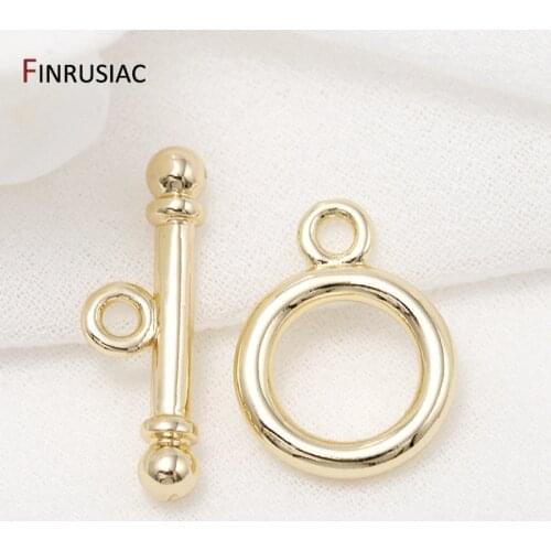 Supplies For Jewelry 14K Gold Plated Toggle OT Clasps For DIY Bracelets Necklaces Findings End Clasps Connectors Hooks Wholesale