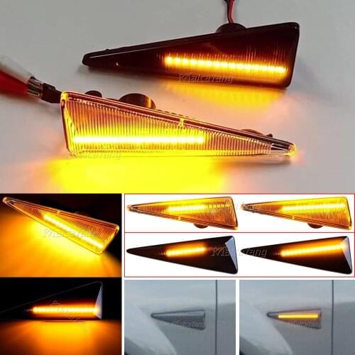 1Pair Dynamic LED Side Marker Light Turn Signal Repeater Lamp For Renault Espace MK4 Vel Satis Wind Avantime Megane CC Scenic 2