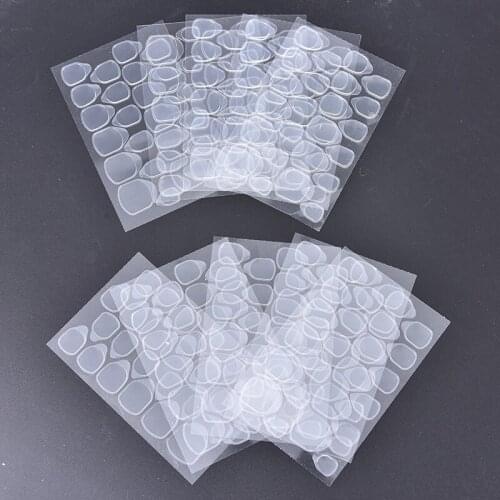10 Sheet/Lot Double Sided Adhesive Glue Top Transparent Clear Sticker Sticky Tape for False Nail Tips Nail Art Tools