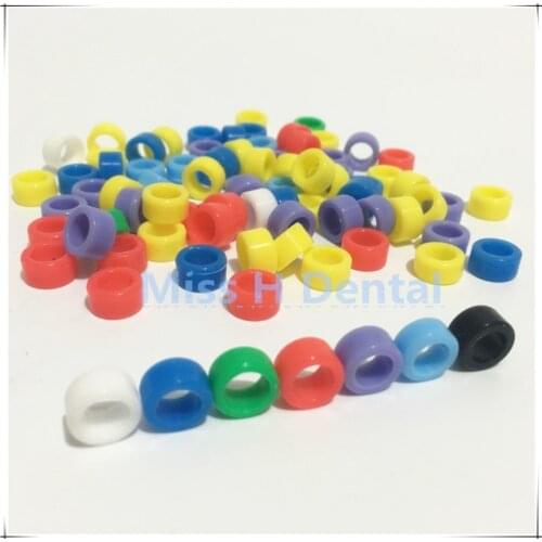 100 Pcs Multi-Color Large Type Dental Silicone Instrument Color Code Rings