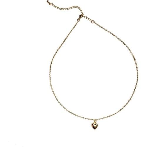 12 pcs/lot fashion jewelry accessories gold metal heart necklace