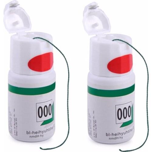 2 Bottle Thread Disposable Gingival Retraction Cord Knitted Cotton Gum Line Dentist Material(1 Bottle 2M)